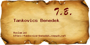 Tankovics Benedek névjegykártya